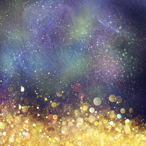 Gold Sparkle Outer Space Background
