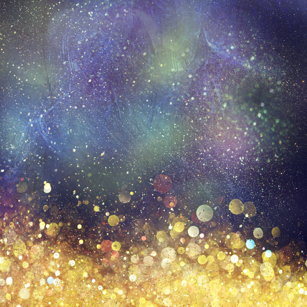 Gold Sparkle Outer Space Background