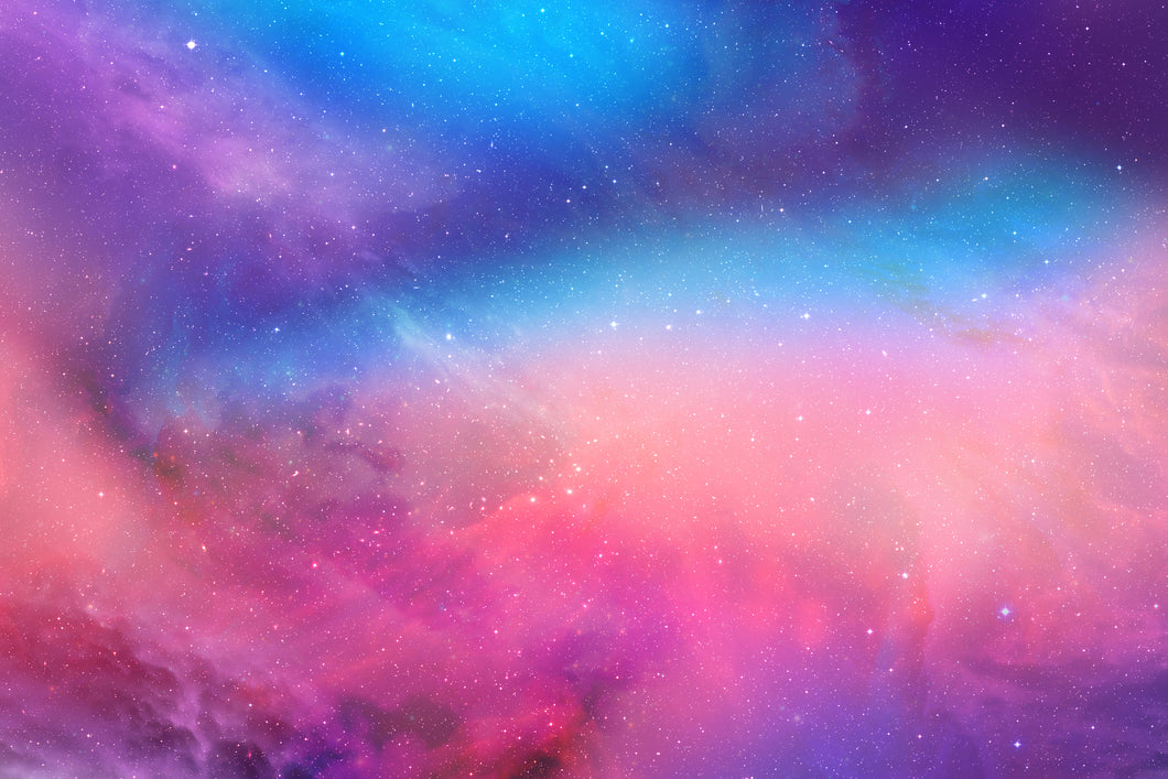 Blue & Pink Holographic Space Background