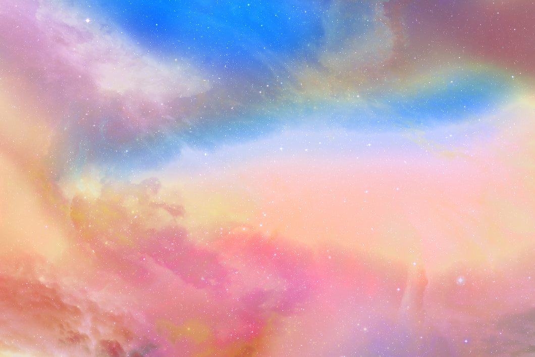 Peach Holographic Space Background
