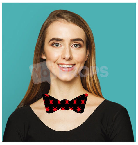Black and Red Star Bowtie