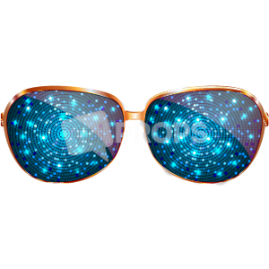 Blue Sparkle Glasses