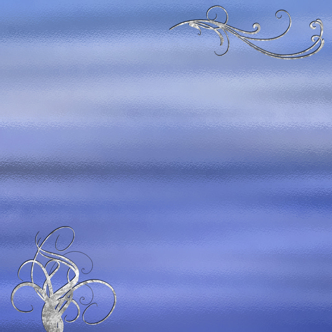 Aegean Blue Glass Silver Background