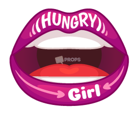 "Hungry Girl" Lips Sticker