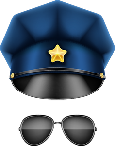 Police Hat and Glasses