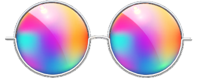 Round Rainbow Glasses