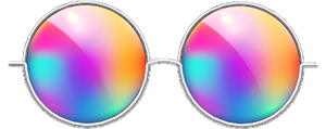 Round Rainbow Glasses