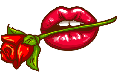 Biting Rose Lips