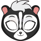 Load image into Gallery viewer, Skunk Mask