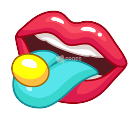 Licking Candy Lips