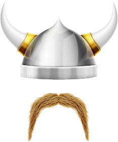Viking Helmet and Mustache
