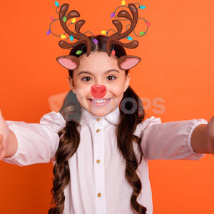 Antlers with Lights and Nose
