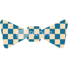 Load image into Gallery viewer, Blue Checkered Bowtie