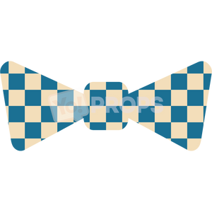 Blue Checkered Bowtie