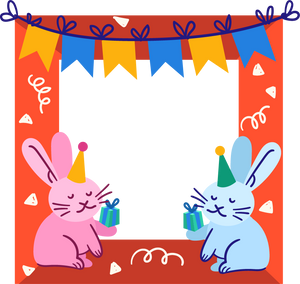 Bunny Birthday Collage Frame