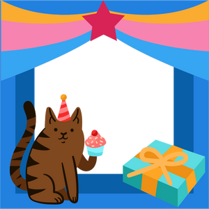 Cat Birthday Collage Frame