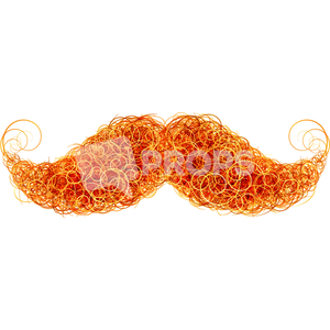 Red Curly Mustache