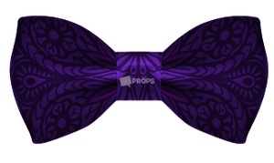 Dark Purple Pattern Bowtie