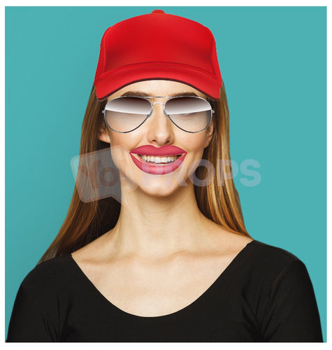 Girl with Baseball Hat and Glasses
