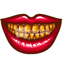Load image into Gallery viewer, Mouth with Gold Teeth