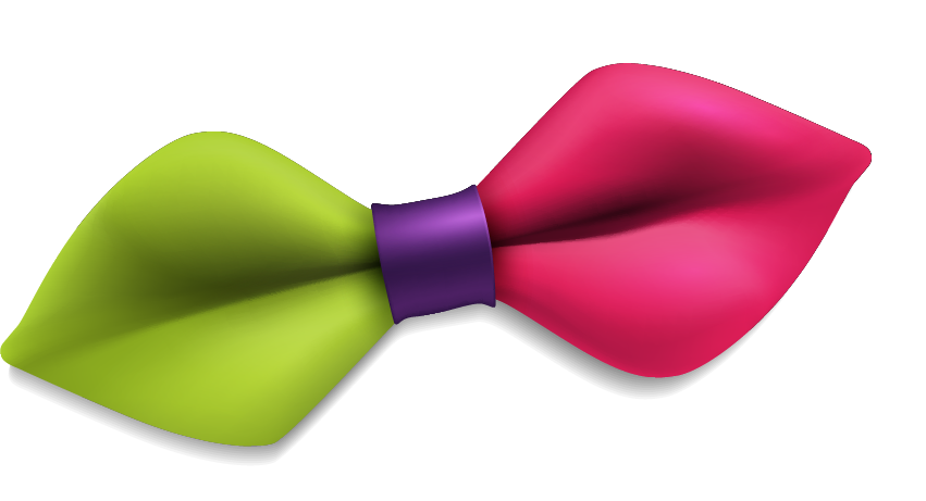 Green and Pink Bow-tie