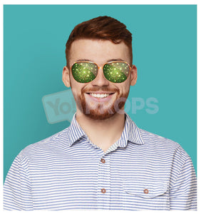 Green Sparkle Glasses