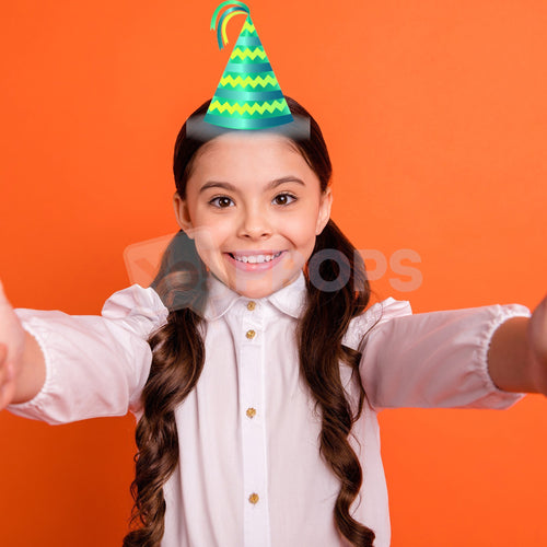 Green Striped Party Hat