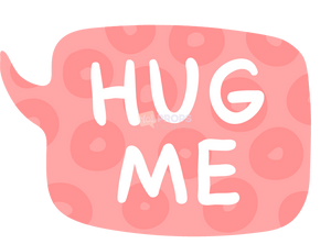 Hug Me Speech Bubble