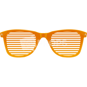 Orange Slotted Glasses