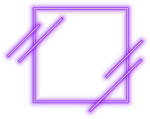 Purple Neon Square Frame