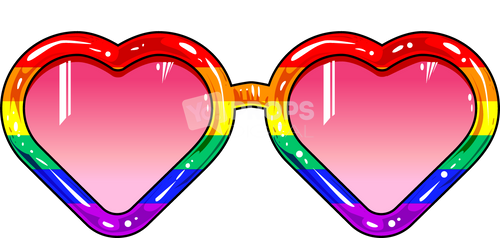 Rainbow Heart Glasses