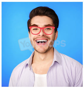 Red Glasses with Eyebrows