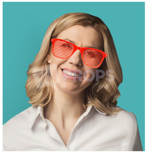 Red Slotted Glasses 2