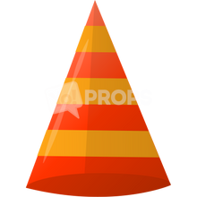 Load image into Gallery viewer, Red Striped Cone Hat