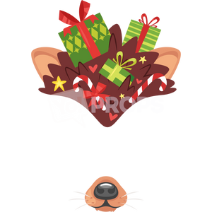 Bear Hat with Presents and Nose