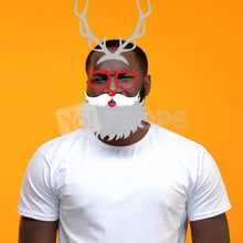 Load image into Gallery viewer, Santa Beard with Glasses and Antlers