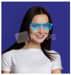 Turquoise Slotted Glasses