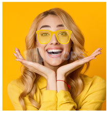 Load image into Gallery viewer, Yellow Slotted Glasses