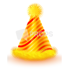 Load image into Gallery viewer, Yellow Striped Party Hat